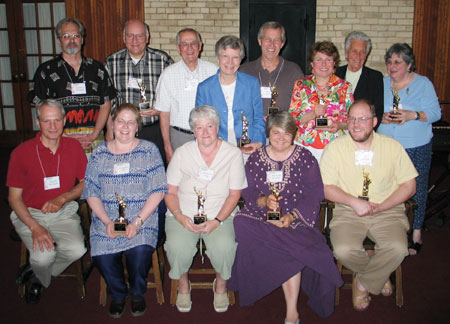 Standing (left to right): Herman S. Wiersgalla, David W. Long, David Goode, Betty Hammond, Henry Zumach, Maureen Freedland, Sue Mercier, Myrna D. Peacock. Sitting (left to right): Howard Wiersgalla, Elizabeth J. Ash, Constance R. Long, Ellen Dodge Severson, Eric Severson