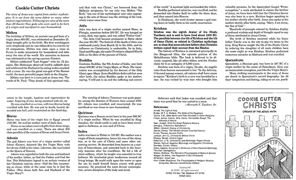 Cookie Cutter Christs Nontract